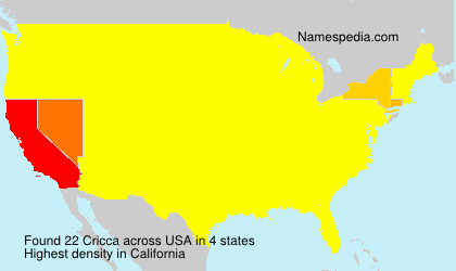 Surname Cricca in USA Surname Cricca in USA