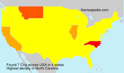 Surname Crig in USA Surname Crig in USA