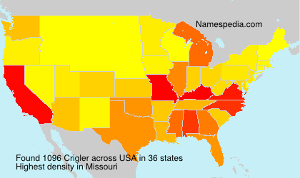 Surname Crigler in USA Surname Crigler in USA