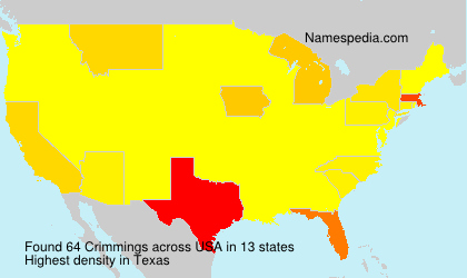 Surname Crimmings in USA Surname Crimmings in USA