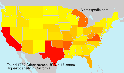 Surname Criner in USA