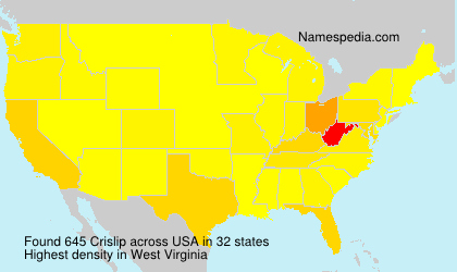 Surname Crislip in USA Surname Crislip in USA