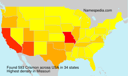 Surname Crismon in USA