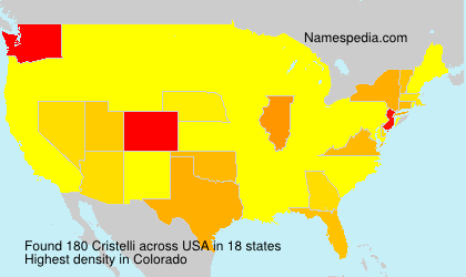 Surname Cristelli in USA Surname Cristelli in USA