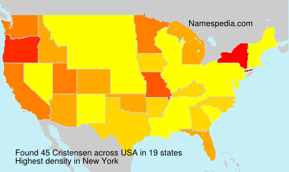 Surname Cristensen in USA Surname Cristensen in USA