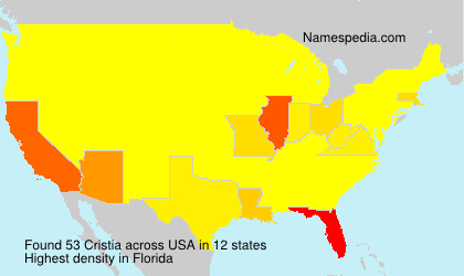 Surname Cristia in USA Surname Cristia in USA