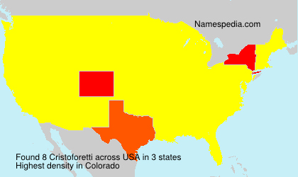 Surname Cristoforetti in USA Surname Cristoforetti in USA