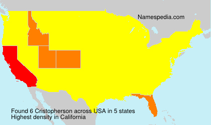 Surname Cristopherson in USA Surname Cristopherson in USA