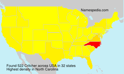 Surname Critcher in USA Surname Critcher in USA
