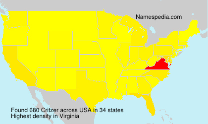 Surname Critzer in USA Surname Critzer in USA