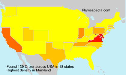Surname Crizer in USA Surname Crizer in USA