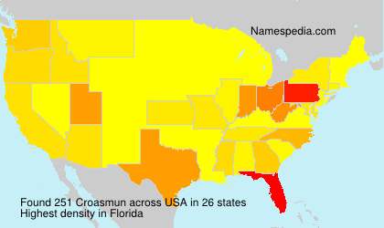Surname Croasmun in USA Surname Croasmun in USA