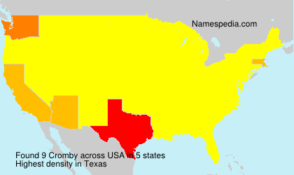 Surname Cromby in USA Surname Cromby in USA