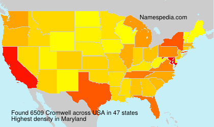 Surname Cromwell in USA Surname Cromwell in USA