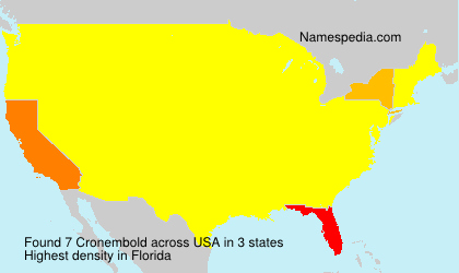 Surname Cronembold in USA Surname Cronembold in USA