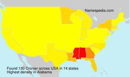 Surname Cronier in USA Surname Cronier in USA