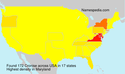 Surname Cronise in USA Surname Cronise in USA