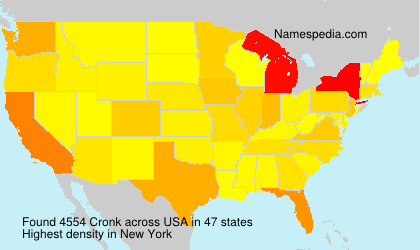 Surname Cronk in USA Surname Cronk in USA