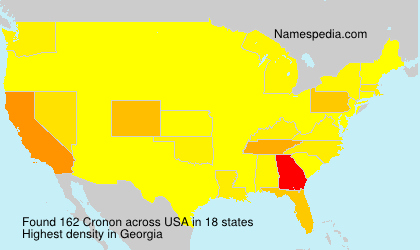 Surname Cronon in USA Surname Cronon in USA