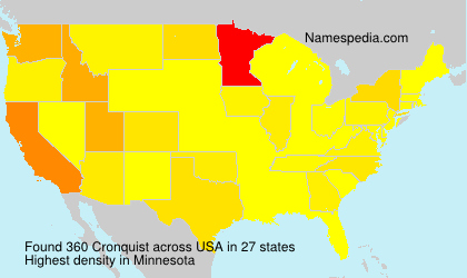 Surname Cronquist in USA Surname Cronquist in USA