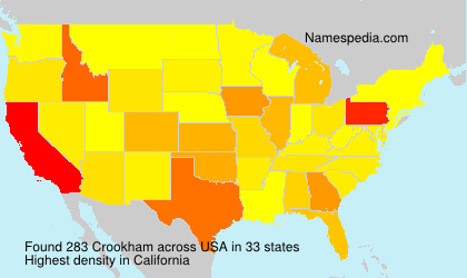 Surname Crookham in USA Surname Crookham in USA