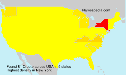 Surname Croote in USA Surname Croote in USA