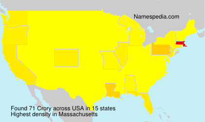 Surname Crory in USA Surname Crory in USA