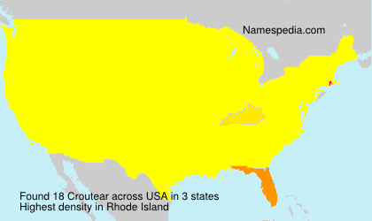 Surname Croutear in USA Surname Croutear in USA