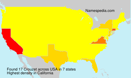 Surname Crouzet in USA Surname Crouzet in USA