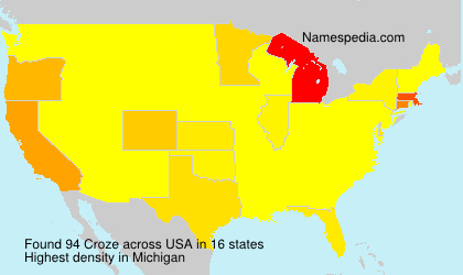 Surname Croze in USA Surname Croze in USA
