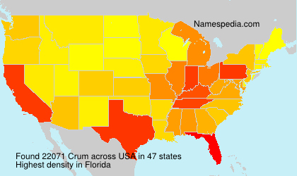 Surname Crum in USA Surname Crum in USA