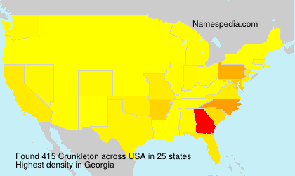 Surname Crunkleton in USA Surname Crunkleton in USA