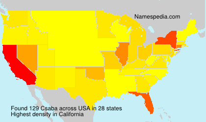 Surname Csaba in USA Surname Csaba in USA