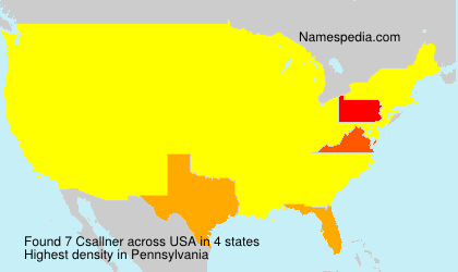 Surname Csallner in USA Surname Csallner in USA