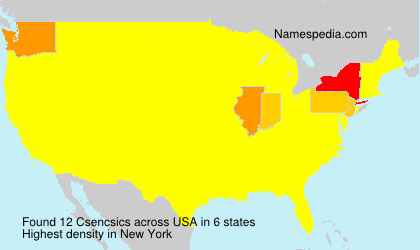 Surname Csencsics in USA Surname Csencsics in USA