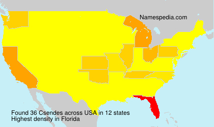 Surname Csendes in USA Surname Csendes in USA