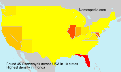Surname Cservenyak in USA Surname Cservenyak in USA