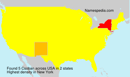 Surname Csoban in USA Surname Csoban in USA