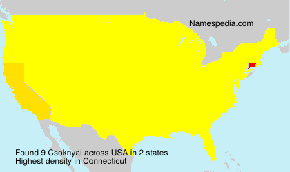 Surname Csoknyai in USA Surname Csoknyai in USA