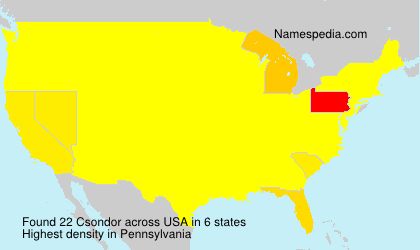 Surname Csondor in USA Surname Csondor in USA
