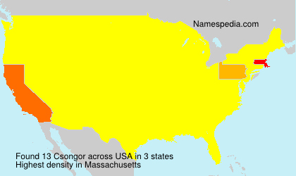 Surname Csongor in USA Surname Csongor in USA