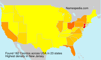 Surname Csontos in USA Surname Csontos in USA