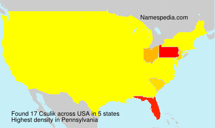 Surname Csulik in USA Surname Csulik in USA