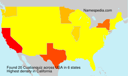 Surname Cuatianquiz in USA Surname Cuatianquiz in USA