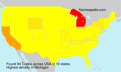 Surname Cubba in USA