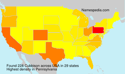 Surname Cubbison in USA Surname Cubbison in USA