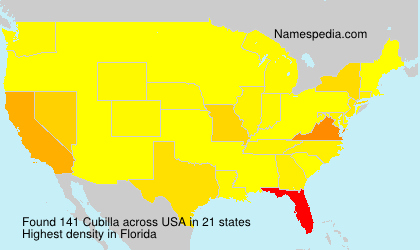 Surname Cubilla in USA Surname Cubilla in USA