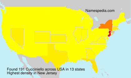 Surname Cucciniello in USA Surname Cucciniello in USA