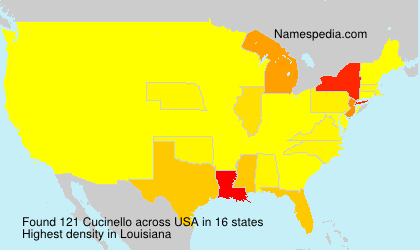 Surname Cucinello in USA Surname Cucinello in USA