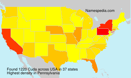 Surname Cuda in USA Surname Cuda in USA